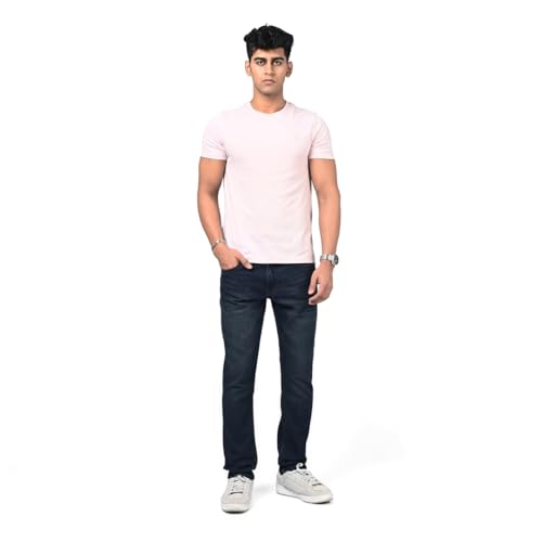 Image of WROGN Men's Slim Fit Jeans | Cotton Stretch | Solid | Casual Denim