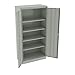 Tennsco 7218-LGY 24 Gauge Steel Standard Welded Storage Cabinet, 4 Shelves, 150 lbs Capacity per Shelf, 36" Width x 72" Height x 18" Depth, Light Grey