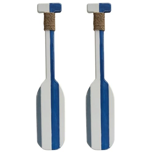 Alipis Decoración De Pared Náutica 2 Piezas De Madera Mediterráneos para Sala Dormitorio Estudio 19.7X3.9 Pulgadas Estilo Casa De Playa