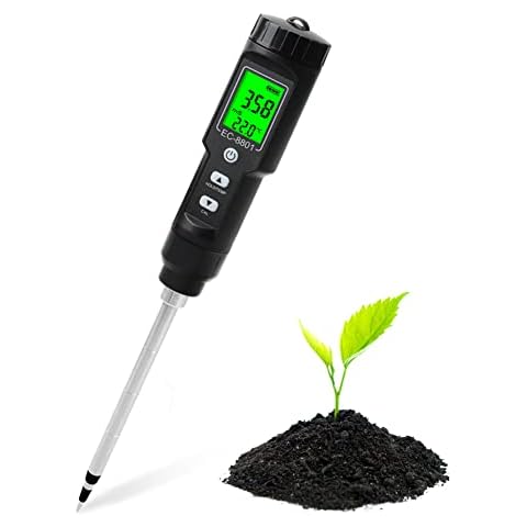 YINMIK Soil Meter,2 in 1 Soil EC Temperature Tester,Multipurpose Probe Soil Meter for Laboratory for Agriculture for Farmland Planting Cover