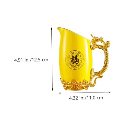 Set de 12 copas de cerámica doradas con dispensador miniatura 2