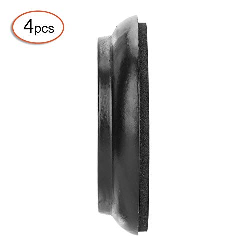 4 STÜCKE Bodenschoner Piano Caster Cups Piano Foot Pads, Klavier Fußpads, Runde Buchenholz Piano Caster Cup Fuß Pad Set aufrecht Klavier Caster Cups Zubehör(Schwarz)