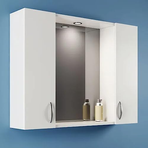  SAVINI DUE Specchiera bagno con due ante e faretto integrato L=77cm h=57cm p=16cm