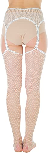 Image of ToBeInStyle Women's Attached Garter Belt Suspender Nylon Stocking Pantyhose