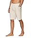 HMIYA Kurze Hosen Herren Leinen Shorts Leichte Bermuda Sommershorts Atmungsaktiv Leinenhose Kurz mit Taschen(Beige,EU-XL)