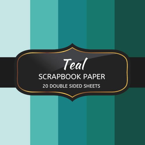Teal Scrapbook Paper: 20 Sheets Double Sided Color, Decoupage, Junk Journal & DIY Projects, Decorative Craft Paper Pad for Scrapbooking image 2