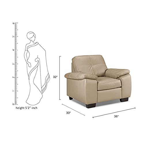 Image of Torque Antos Leatherette Sofa Set 1 Seater-Beige | Single Person Sofa Couch with Cushioned Seating | 1 Seater Sofa for Home Office Furniture Festival Gifts