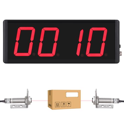 Image of Digital LED Counter Count Up to 9999 Laser Sensor 4in Digits Display Counter People Visitor Counter 110-240V
