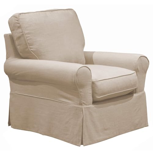 Sillón plegable tela beige miniatura 1
