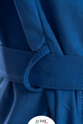 o-day Mikrofaser-Bademantel für Herren und Damen | Weich, Leicht, Platzsparend | Ideal für Reisen, Fitness und Entspannung,Königsblau, XL