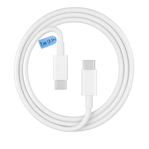 Image of 25W Super Fast Type C to USB C Mobile Charger Cable for Samsung Galaxy M36 /M56 /M16 /M06, M15 /A35 /M55s /M25 /M05, M14 /M54 /M34 /M24 /M04, M23 /M53, Smartphone Wire Support 25 w Charging Adapter Cord, White