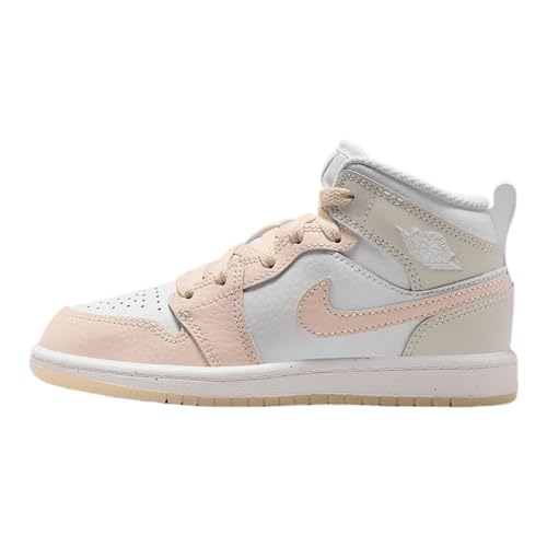 Jordan 1 Mid SE Little Kids' Shoes (HJ5942-100, Sail/Sea Glass/Glacier Blue/Guava Ice)