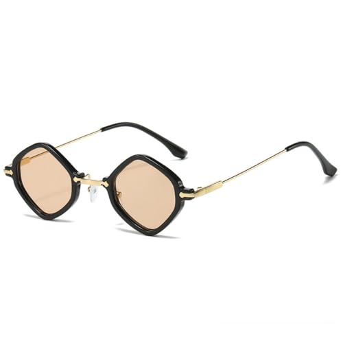 Retro Small Polygon Women Sunglasses Fashion Clear Ocean Gradient Lens Shades UV400 Men Trending Punk Sun Glasses