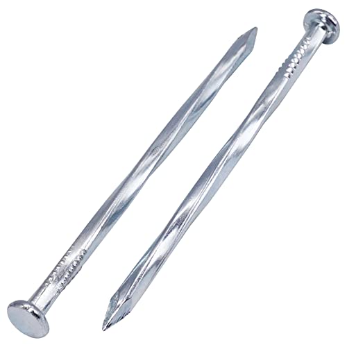 SKIR'CO (300 pz) Chiodi quadrati in acciaio ritorto 3,8 x 70 mm, chiodi in acciaio zincato, chiodi per lavorazione del legno, chiodi quadrati Twist