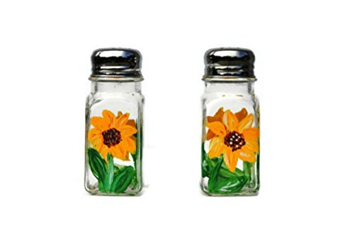 Sunflower Salt and Pepper Hand Painted Shakers Set