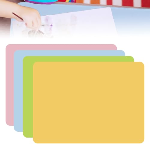 Bmliingchau 4 Stück Silikonmatte Zum Basteln Knetunterlage Tischmatte...