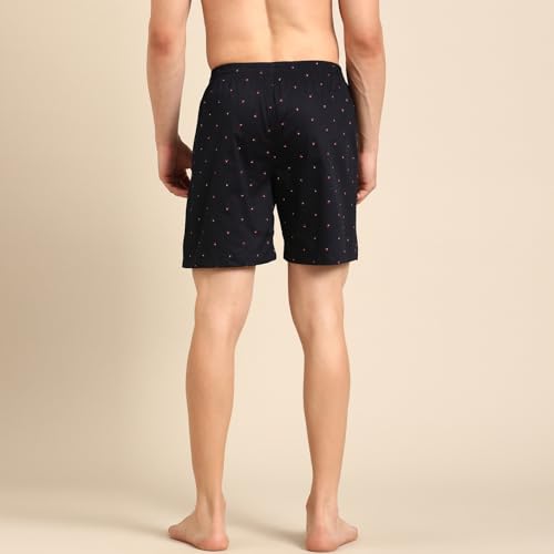 Image of Pepe Jeans Men's Printed 100% Cotton Regular Fit Boxer Shorts | Stylish AOP Print Comfortable Boxer for Daily Innerwear | Soft Breathable Cotton Fabric | Elastic Waistband | Everyday Comfort Wear