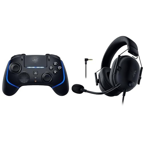 Razer Wolverine V2 Pro + BlackShark V2 X (PlayStation) - (HyperSpeed Wireless, Mecha-Tactile-Aktionstasten, 8-Wege-Microswitch-Steuerkreuz, HyperTrigger) Schwarz