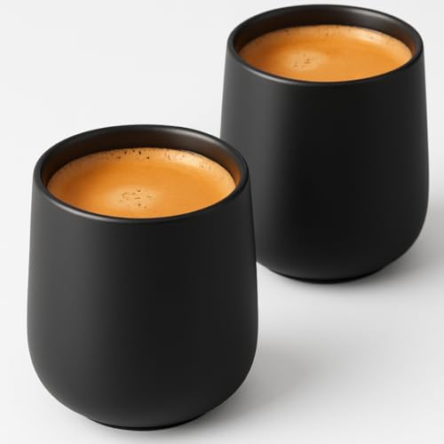 Maxito Espressotassen ∣ 2er Set mit 80 ml ∣ Modernes Design für...
