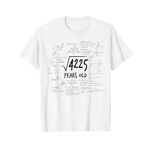 65 cumpleaños - raíz de 4225 matemáticas nerd matemáticas Camiseta