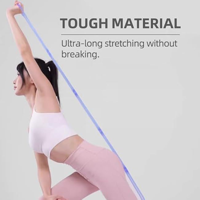 Resistance Bands for Working Out, Adjustable 7-Ring with Handles, Exercise Stretch Bands for Women&Men Fitness,Pilates,Yoga and Physical Therapy