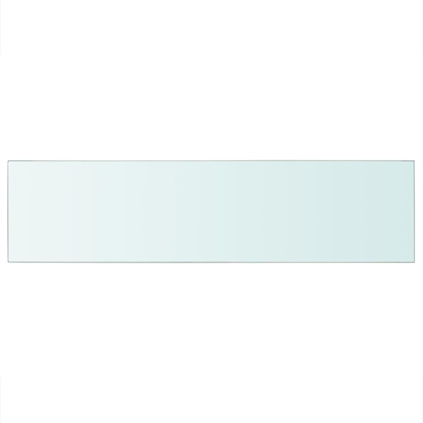 Gecheer Pannello per mensola in vetro trasparente per soggiorno, cucina, bagno, camera da letto, casa, ufficio e negozio, 100 x 25 cm
