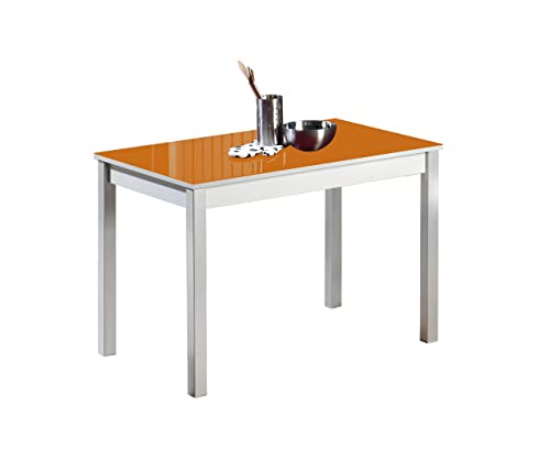 ASTIMESA Table de Cuisine, métal, Orange, 80 x 40 cm