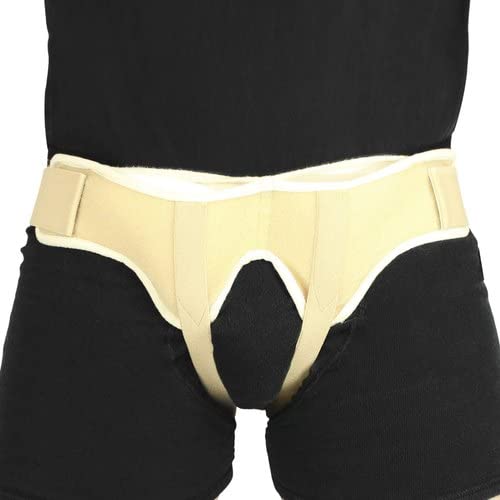 Image of TADDY Inguinal Hernia Belt For Men Hernia Support Truss with Removable Pressure Pads Double Hernia Pain Relief Comfortable Brace (Large, Beige)