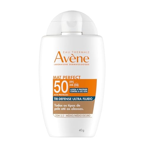 Avène Protetor Solar Facial Mat Perfect Tri-Defense Ultra Fluido Tom 2.5 Médio/Médio Escur...