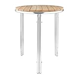 Bolero gl981 rund Esche und Aluminium Tisch