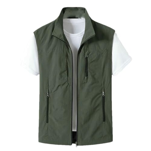 Veste sans manches homme EN8 d'été imperméable gilet zippé haut de gamme S