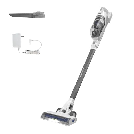 BLACK+DECKER POWERSERIES+ 16V MAX Cordless Stick Vacuum with LED Floor Lights, Lightweight, Multi-Surface, White (BHFEA420J)