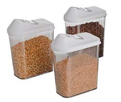 Image of Easy Flow Plastic Kitchen Storage Jars & Container Set, Transparent 1500 ML, Multi Color (4)