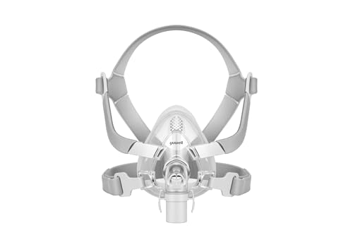 Image of TenTabs Yuwell YF-03 Full Face Mask (Medium) for Sleep Apnea-Mask with Headgear | Soft Silicone Cushion | Leak-Proof Design | Compatible with Most CPAP & BiPAP Machines