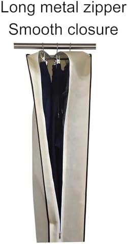 Stylish Gray Garment Bags for Pants & Clothes - Non-Woven Zippered Covers for Wardrobe & Hangers - Ultimate Clothing Storage Solution for Travel & Organization image 5