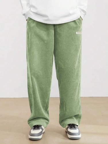 Image of ZAFUL Men's Corduroy Straight Leg Loose Fit Casual Pants