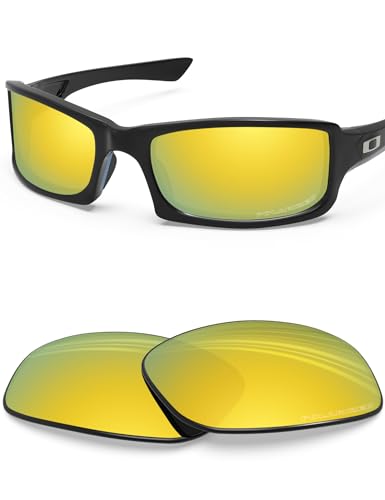 Image of BLAZERBUCK Anti-salt Polarized Replacement Lenses for Oakley Fives Squared(4+1) OO9238 Sunglasses - 24K Gold