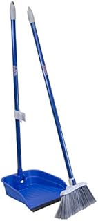 Quickie Stand & Store, Upright Broom and Dustpan Set, 35 Inch Height, for Use in Home, Kitchen, Office, Lobby, and Outdoors