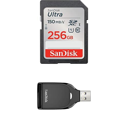 Image of SanDisk 256GB Ultra SDXC UHS-I Memory Card - Up to 150MB /s with SanDisk SD UHS-I Card Reader