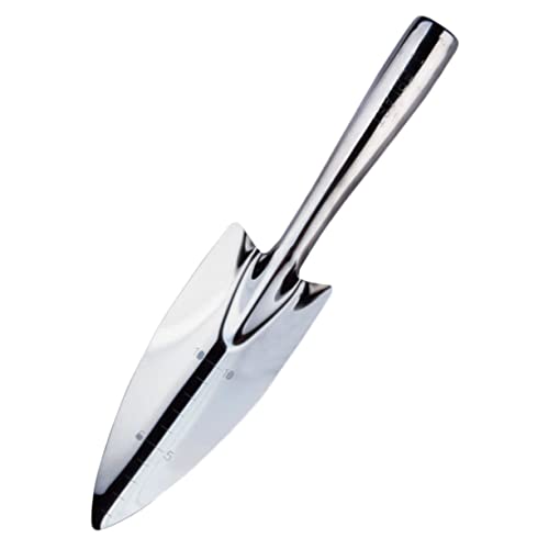 DECHOUS 1Pc Stainless Steel Garden Shovel with Depth Marker Planting Tool for Outdoor Gardening and Flower Planting Compact and Easy to Carry