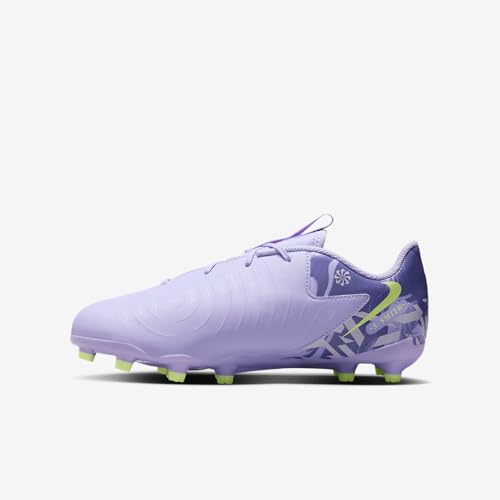 Nike United Jr. Phantom GX 2 Academy Big Kids' MG Low-Top Soccer Cleats (HF1502-500, Purple Agate/Barely Volt)4