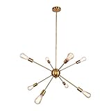 💡Hohe Qualität -Aus Metall Material, resistent gegen verblassen, Rost und Korrosion, einzigartiges satelliten design, das sich gut für flache und schräge Decken mit Adapter eignet, inspiriert von Leuchten im Sputnik-Stil