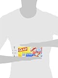 Glad Zipper Freezer Storage Plastic Bags - Quart - 40 Count (Package May Vary)