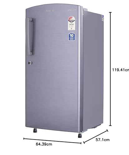 Image of Havells-Havells -LLOYD Refrigerator Appliance Single Door 200L 3 Star Fixed Speed Stainless Steel Glass GLDC213SSST2PB