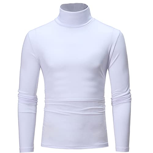easyforever Men's Turtleneck Slim Fit Basic Thermal Tops Casual Long Sleeve Lightweight Pullover Base Shirt