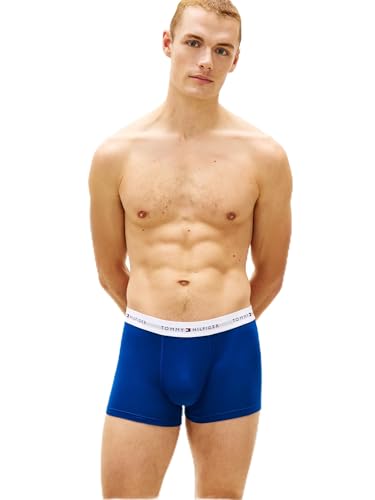 Tommy Hilfiger Herren 3p Um0um03889 Trunk, Blue (Arm Grn/WDG Blu/Ptch Blu), L