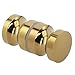 Zinc Alloy Bathroom Shower Door Knob Chrome Plated Glass Door Handle 30mm Single Hole Pull Aluminum Alloy Knob Sliding Door Pull for Bathroom Cabinet Wardrobe Drawer Kitchen(Gold)