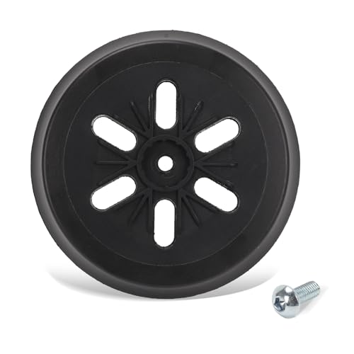 Qivine 150mm Platorello per Smerigliatrice Rotonda con 6 Fori, Platorello Abrasivo con Hook e Loop, Compatibile con GEX 150, GEX 150 AB, per Levigatrice (1 Pezzi)