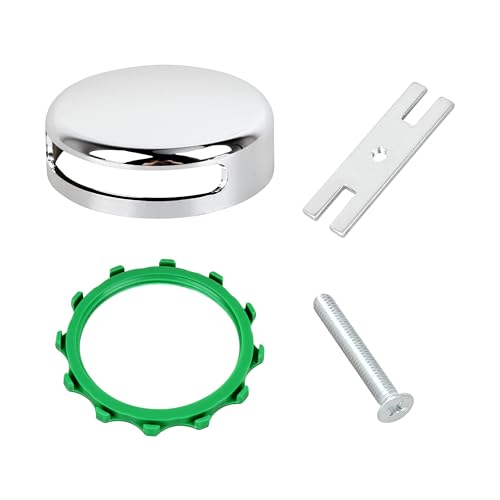 Chrome Plated Bathtub Overflow Drain Cover Kit Snap-On Installation
