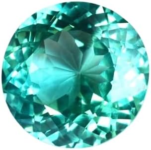 76 Ct Natural Round Cut Sea Blue Tourmaline Loose Gemstone for Jewellery Making - 23x23x15 MM